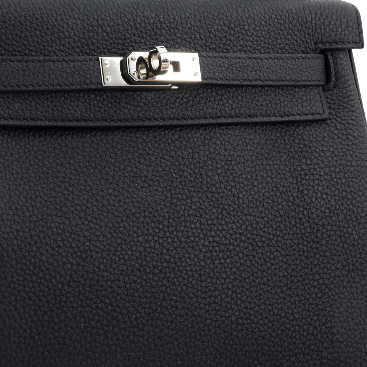 Kelly Handbag Noir Togo with Palladium Hardware 25 - Deep Luxury