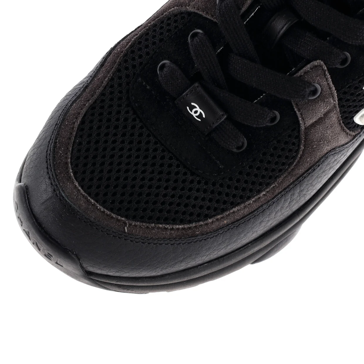 Women's CC Low-Top Sneakers Leather and Mesh - Deep Luxury