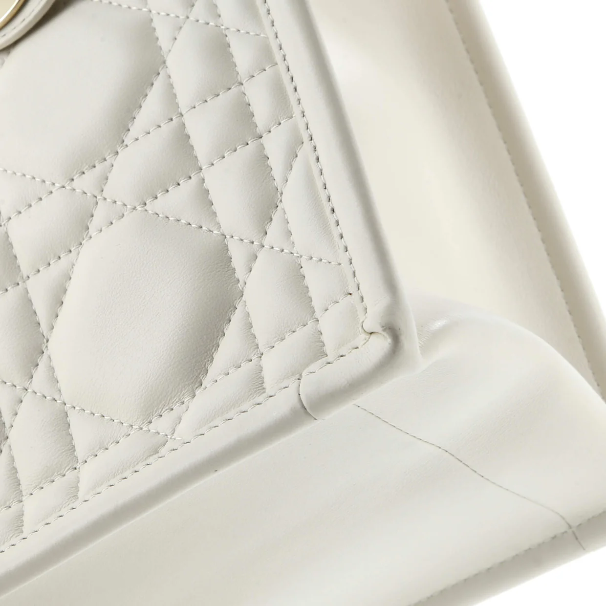 Book Tote with Strap Macrocannage Quilt Calfskin Small - Deep Luxury