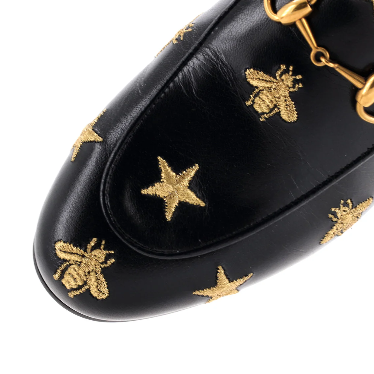 Women's Princetown Mules Embroidered Leather - Deep Luxury