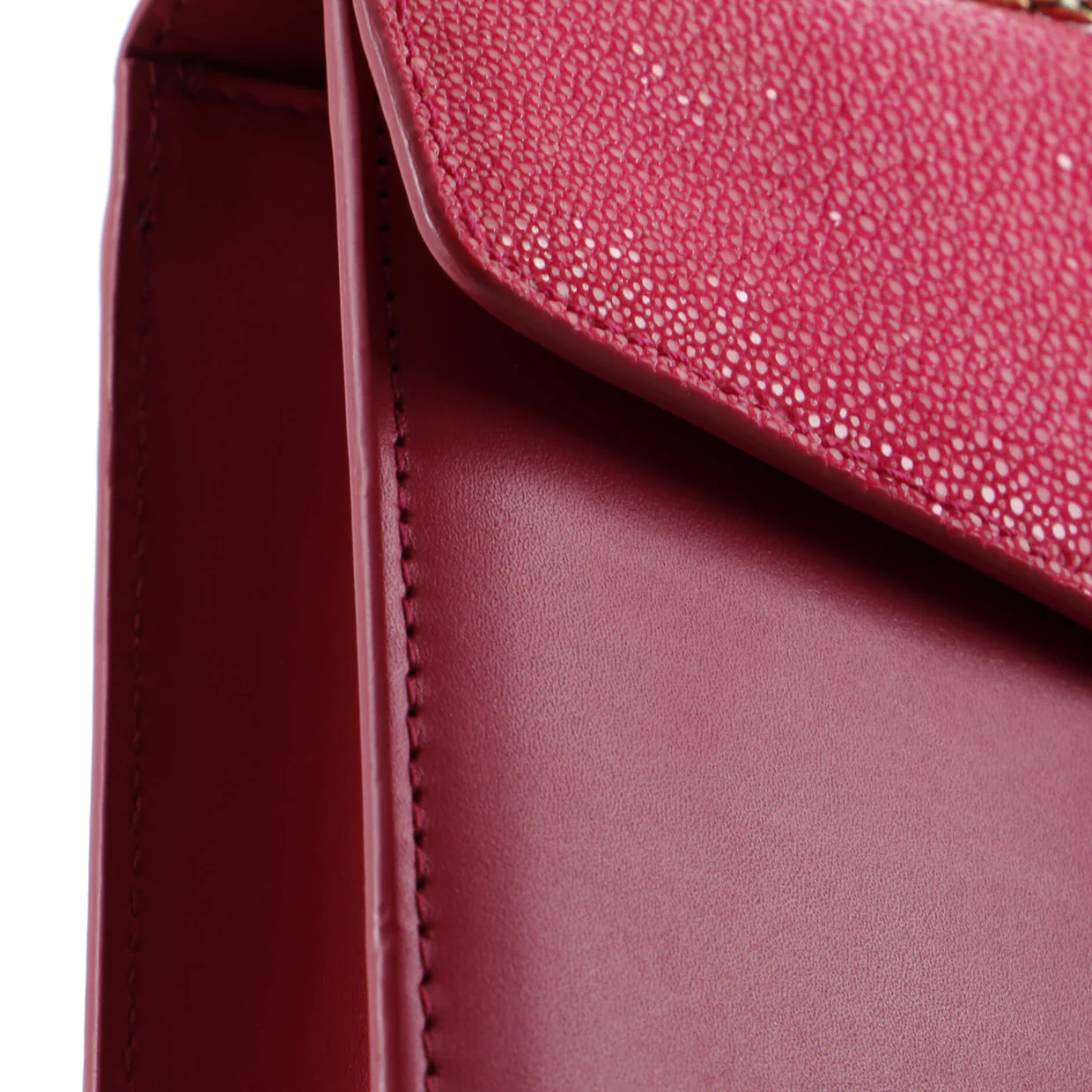 Serpenti Forever Square Shoulder Bag Leather and Stingray Small - Deep Luxury
