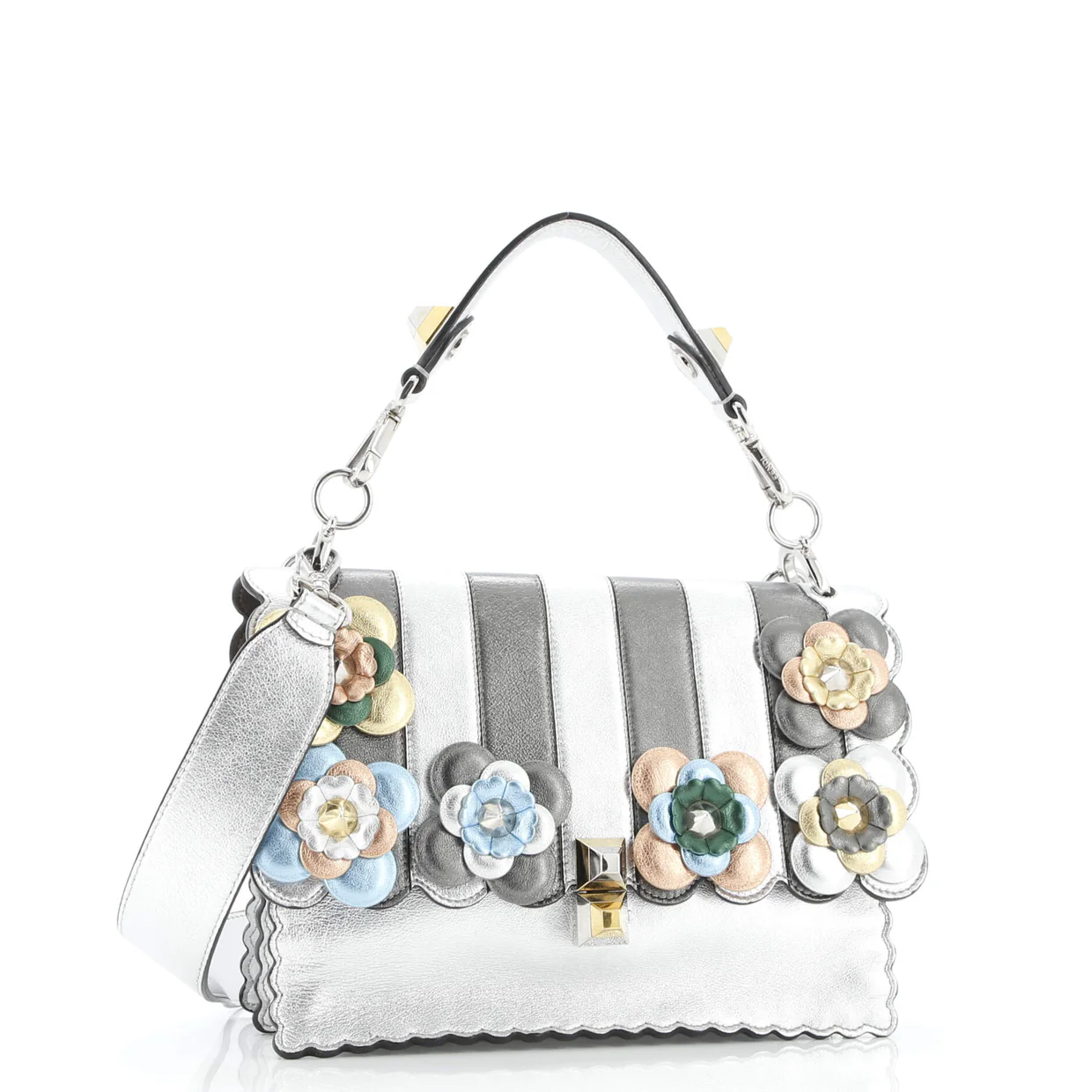 Flowerland Kan I Bag Embellished Leather Medium - Deep Luxury
