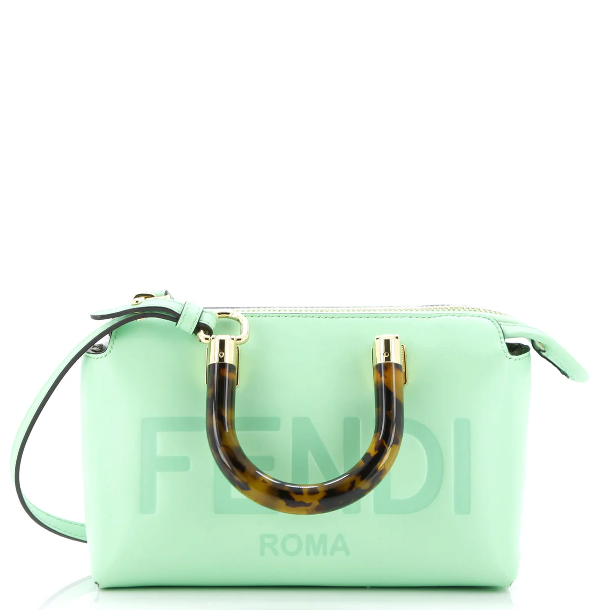 Logo By The Way Top Handle Bag Embossed Leather Mini - Deep Luxury