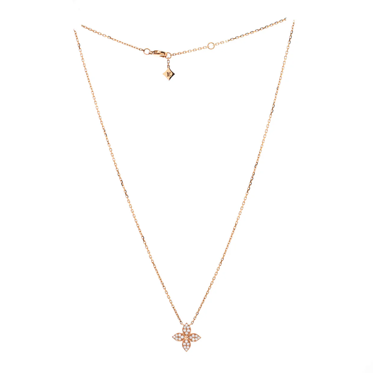 Star Blossom Pendant Necklace 18K Rose Gold and Diamonds - Deep Luxury