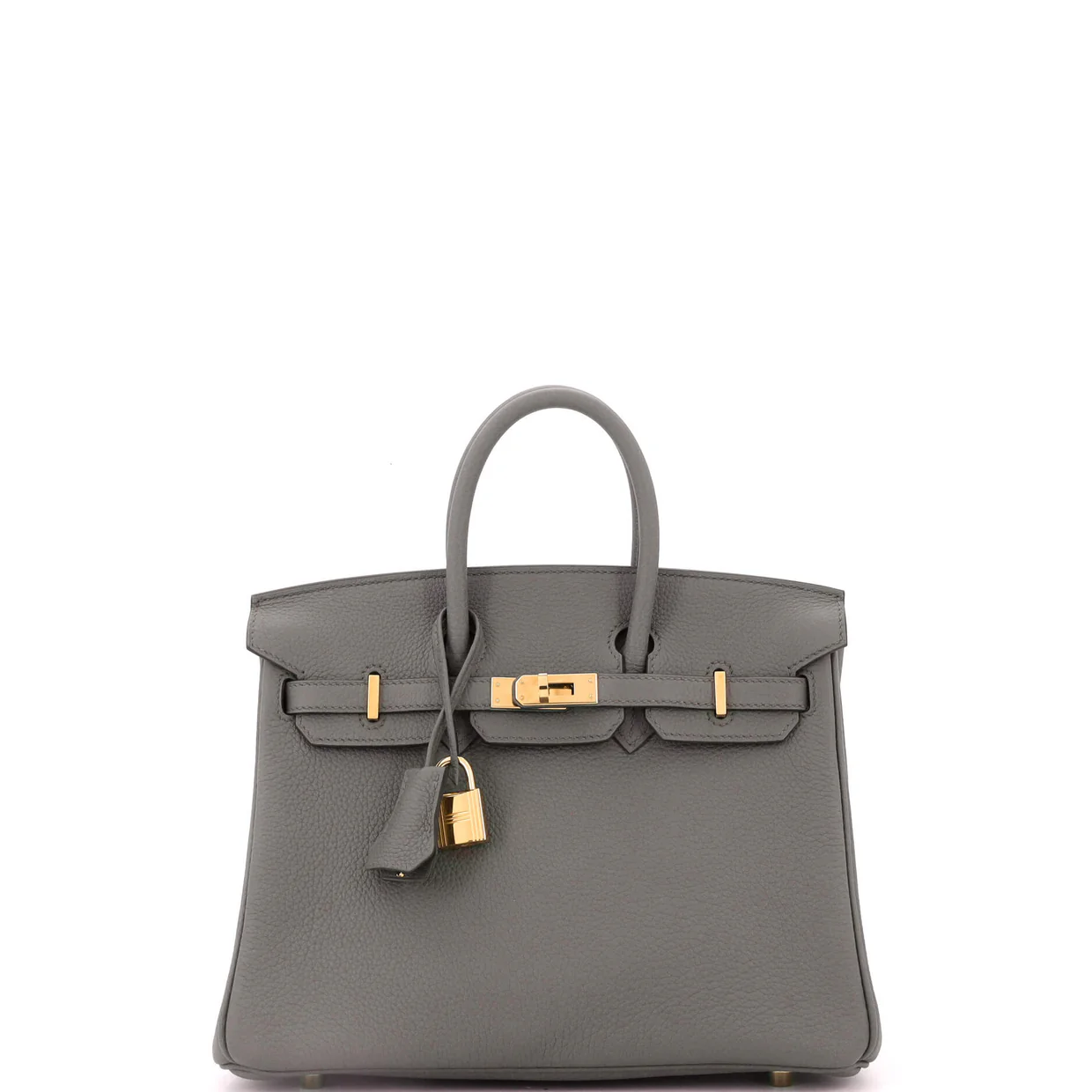 Birkin Handbag Grey Togo with Gold Hardware 25 - Deep Luxury
