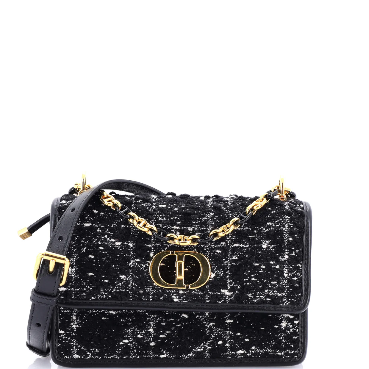 Miss Caro Flap Bag Cannage Quilt Tweed Mini - Deep Luxury
