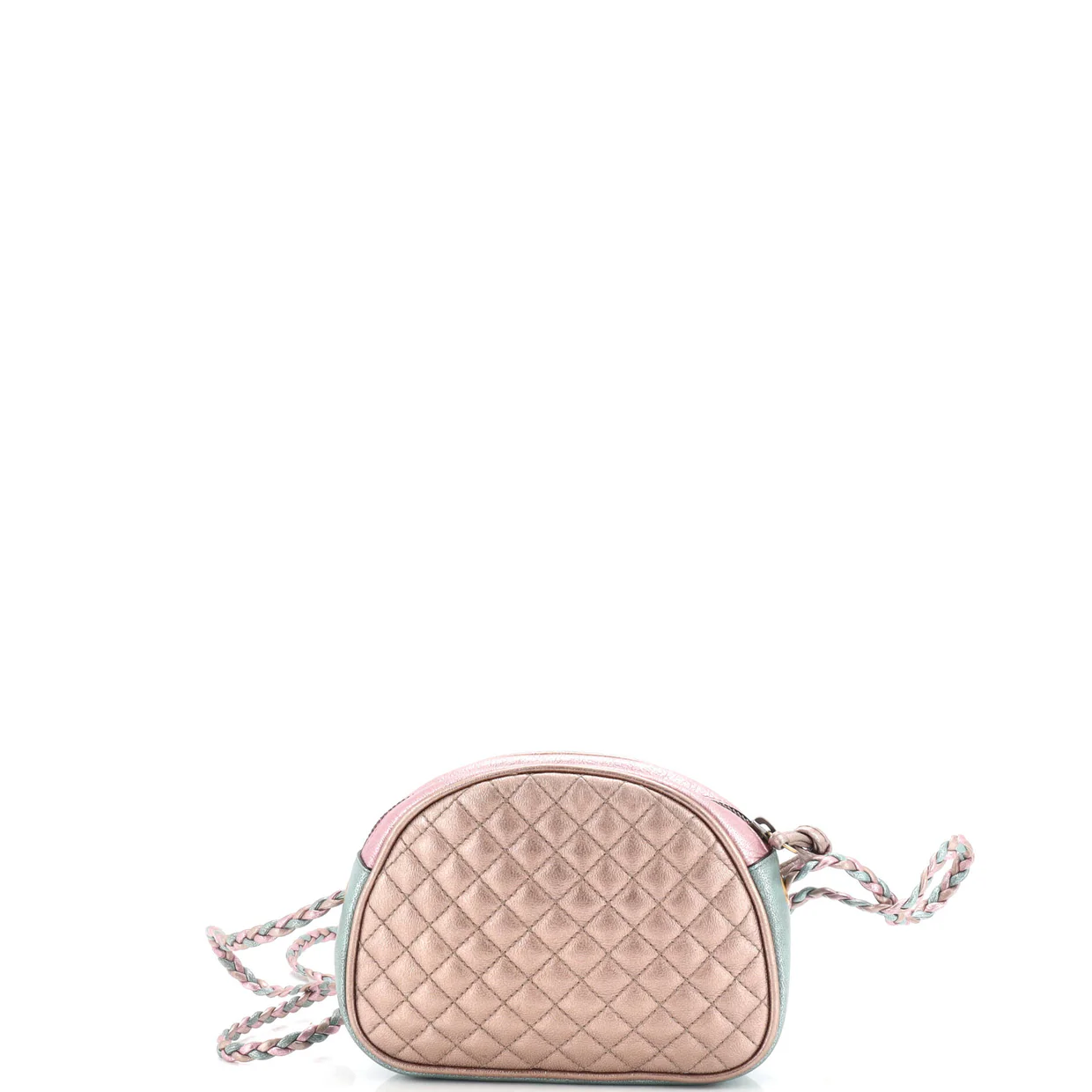 Trapuntata Camera Shoulder Bag Quilted Laminated Leather Mini - Deep Luxury