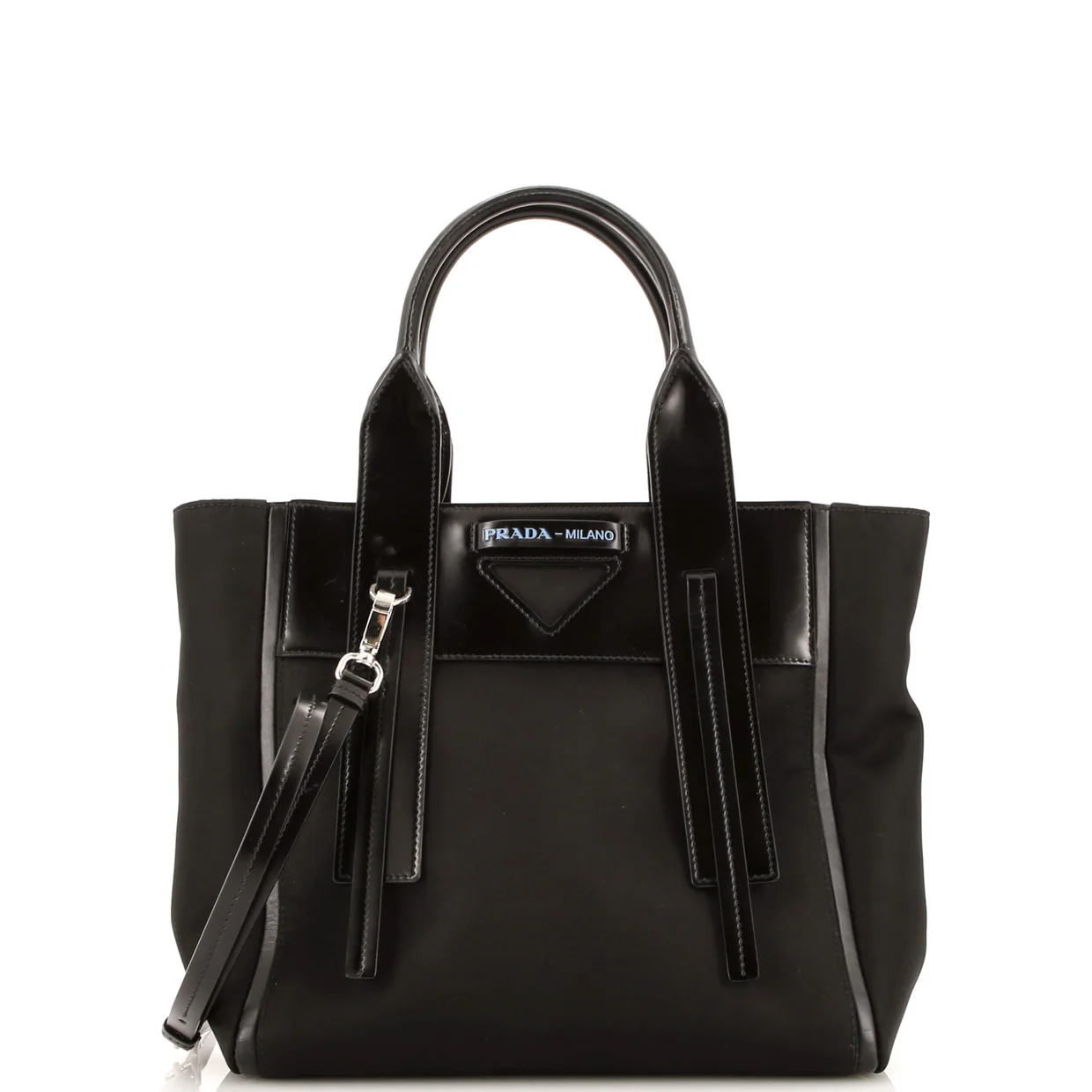 Ouverture Tote Tessuto with Leather Small - Deep Luxury