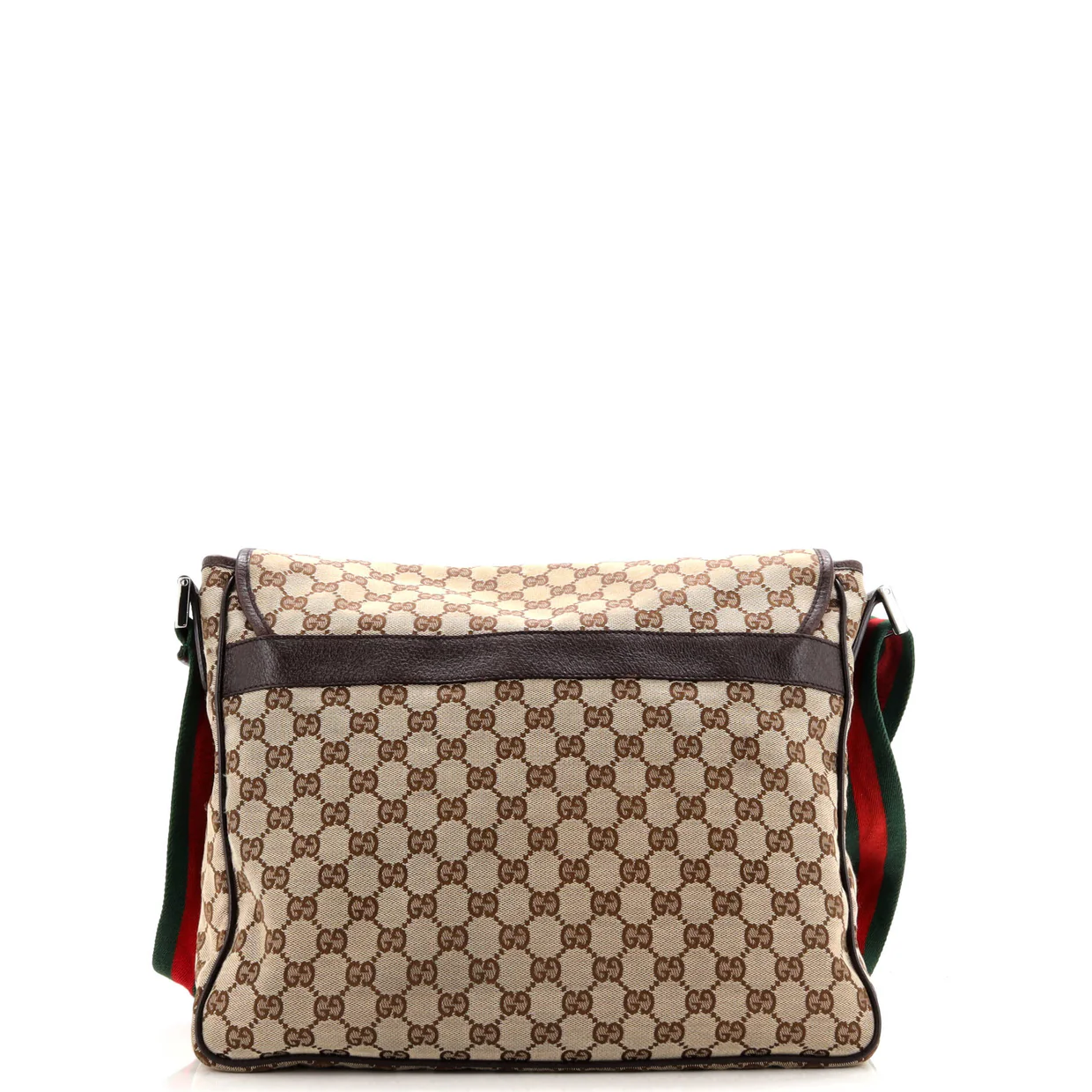 Web Strap Flap Messenger GG Canvas Medium - Deep Luxury