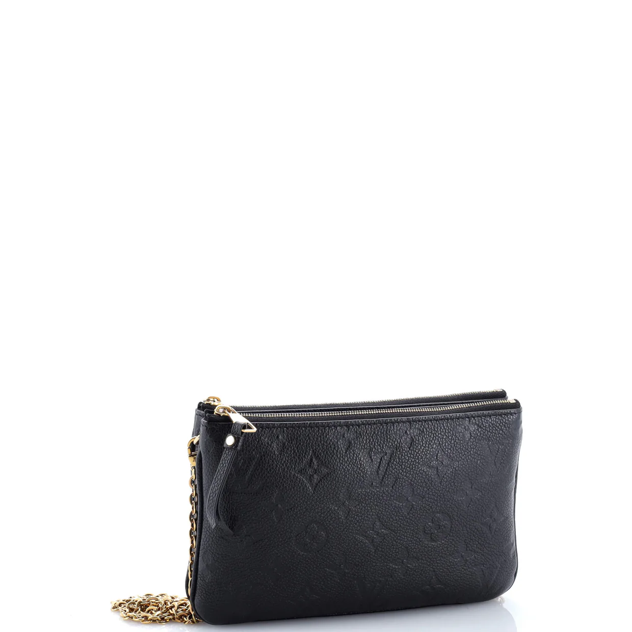 Double Zip Pochette Monogram Empreinte Leather - Deep Luxury
