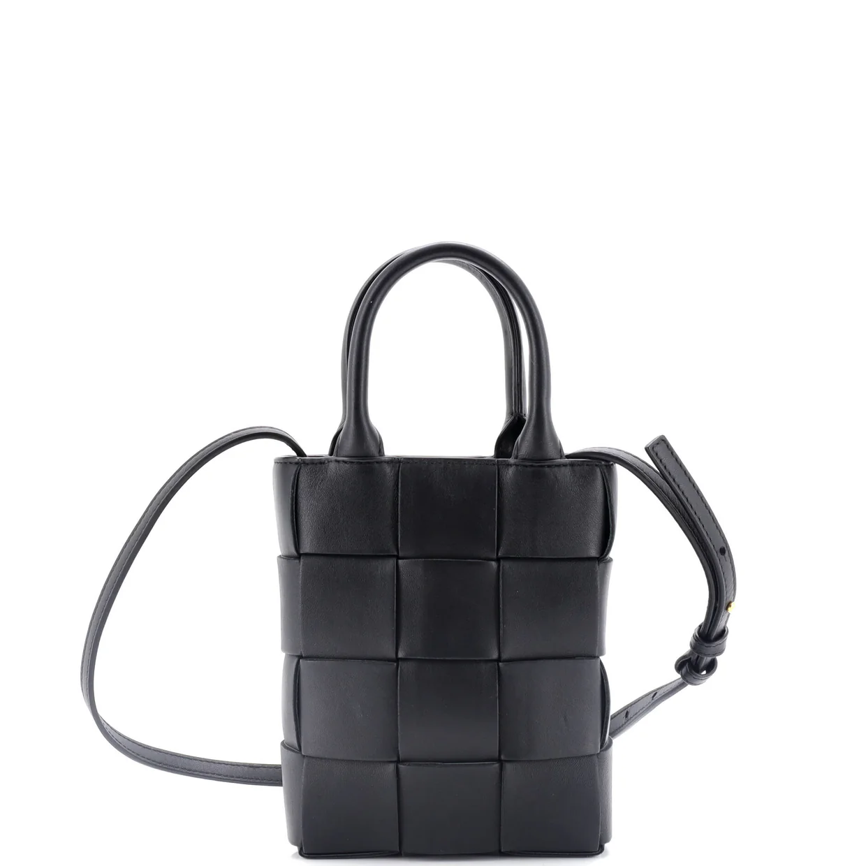 Cassette Convertible Tote Maxi Intrecciato Leather Mini - Deep Luxury