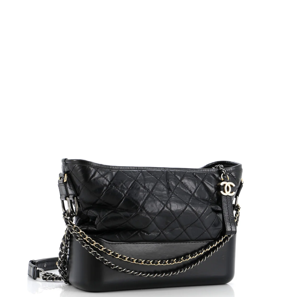Gabrielle Hobo Quilted Aged Calfskin Medium - Deep Luxury