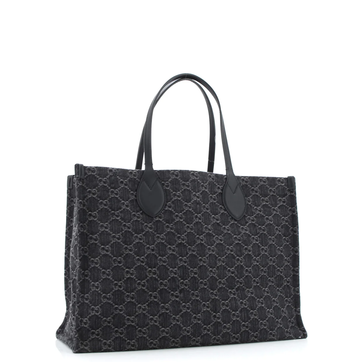 Ophidia Shopper Tote GG Denim Large - Deep Luxury