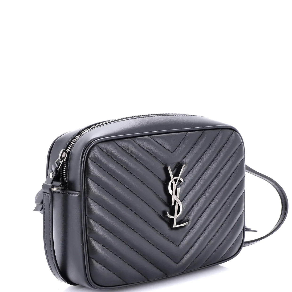 Lou Camera Bag Matelasse Chevron Leather Small - Deep Luxury