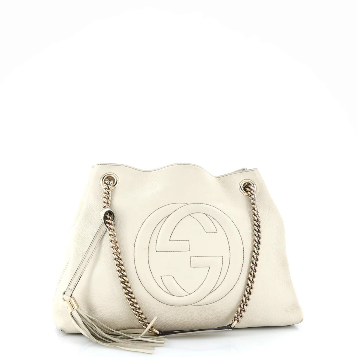 Soho Chain Strap Shoulder Bag Leather Medium - Deep Luxury