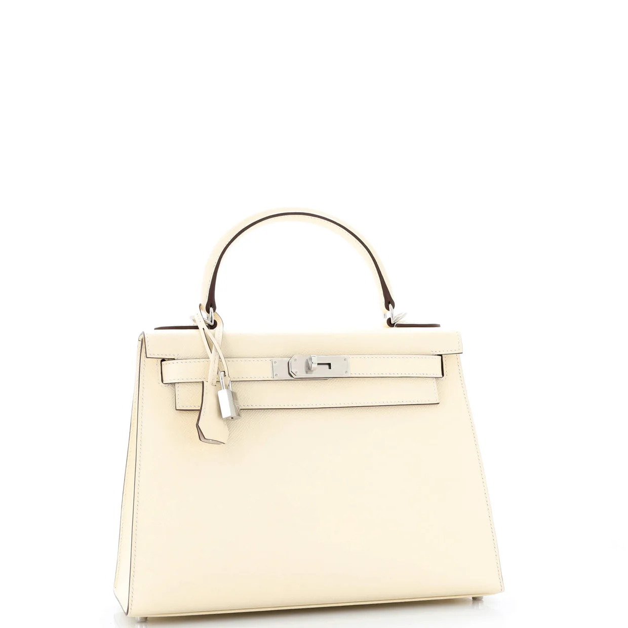 Kelly Handbag Light Epsom with Palladium Hardware 28 - Deep Luxury