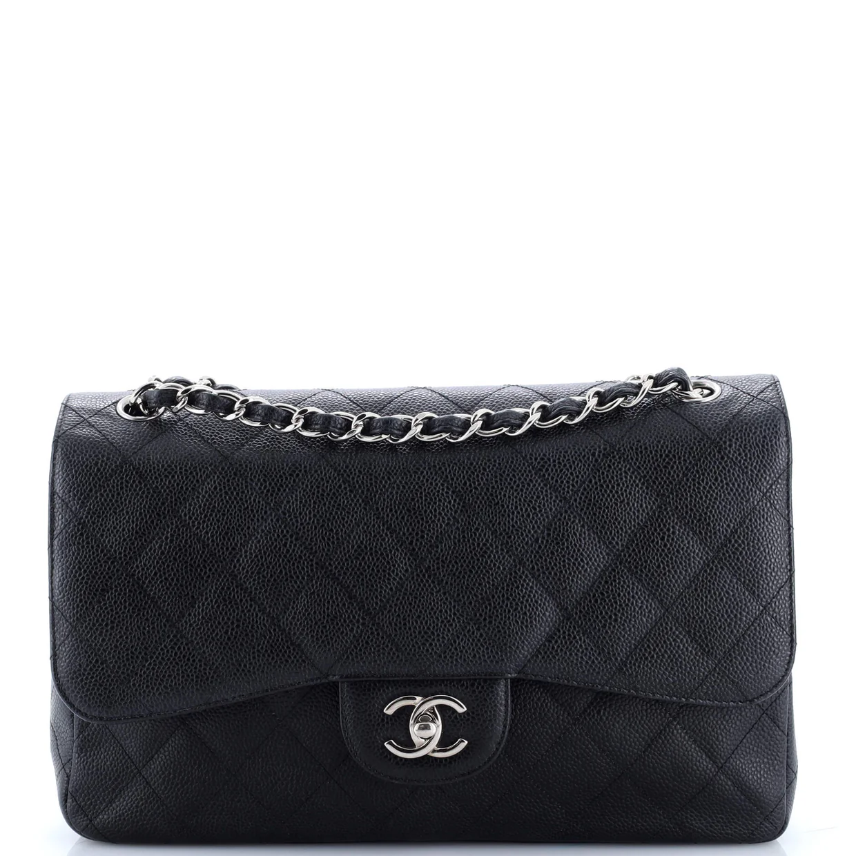 Classic Double Flap Bag Quilted Caviar Jumbo - Deep Luxury