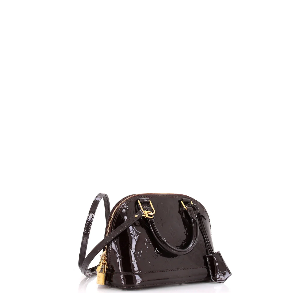 Alma Handbag Monogram Vernis BB - Deep Luxury