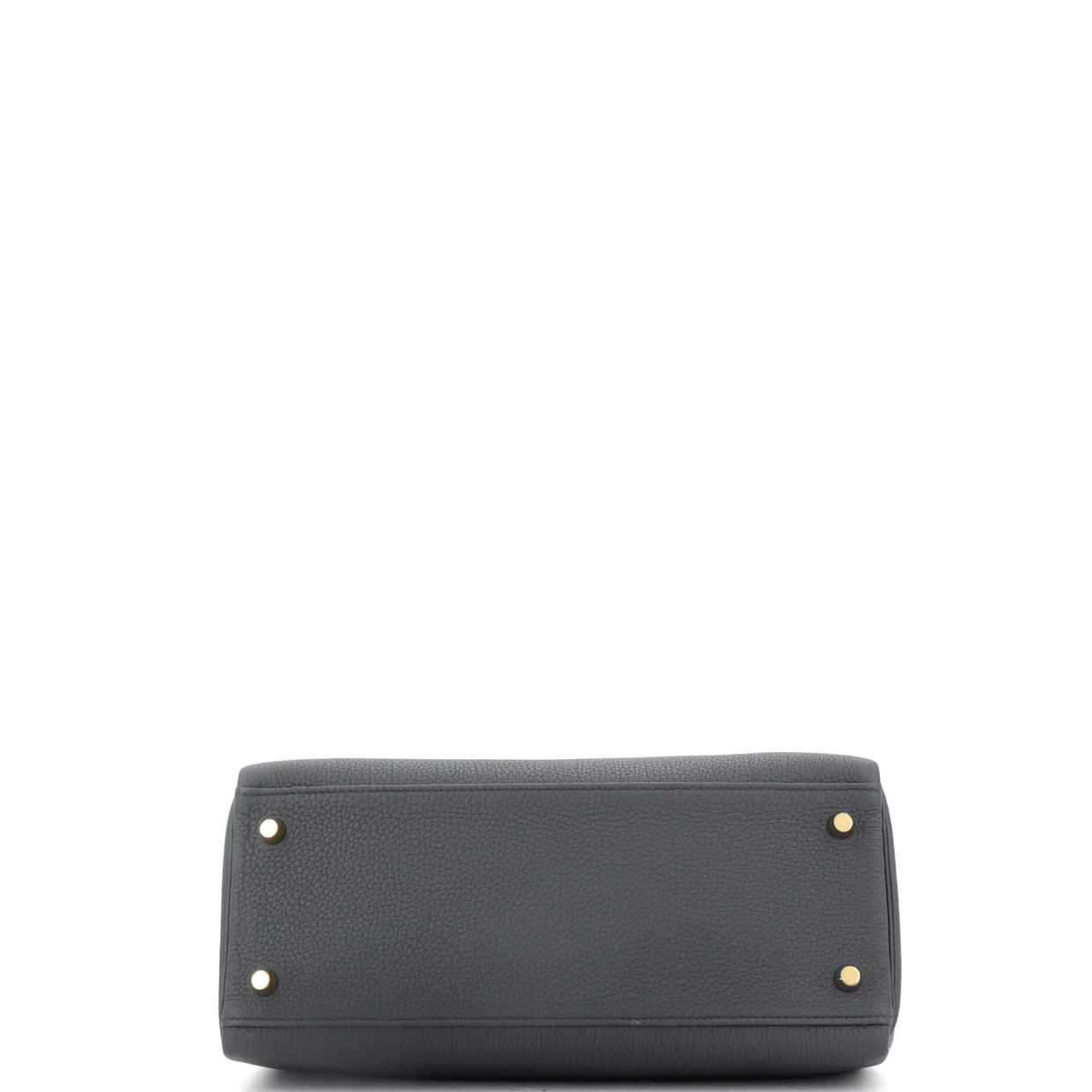 Kelly Handbag Grey Togo with Permabrass Hardware 28 - Deep Luxury