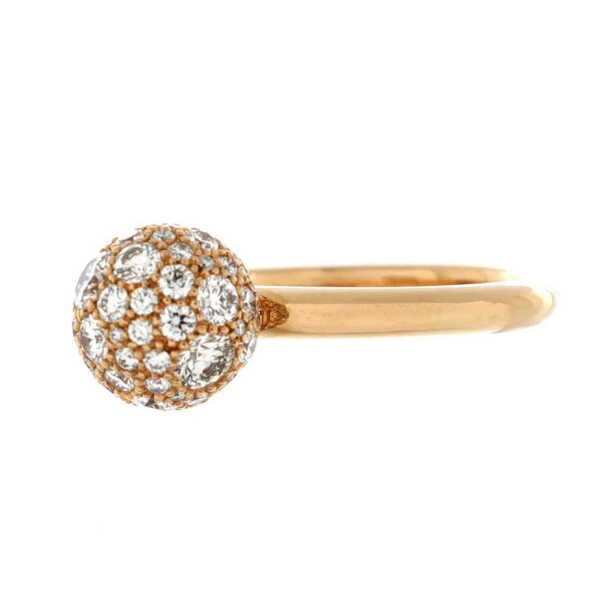 HardWear Ball Ring 18K Rose Gold and Diamonds 8mm - Deep Luxury