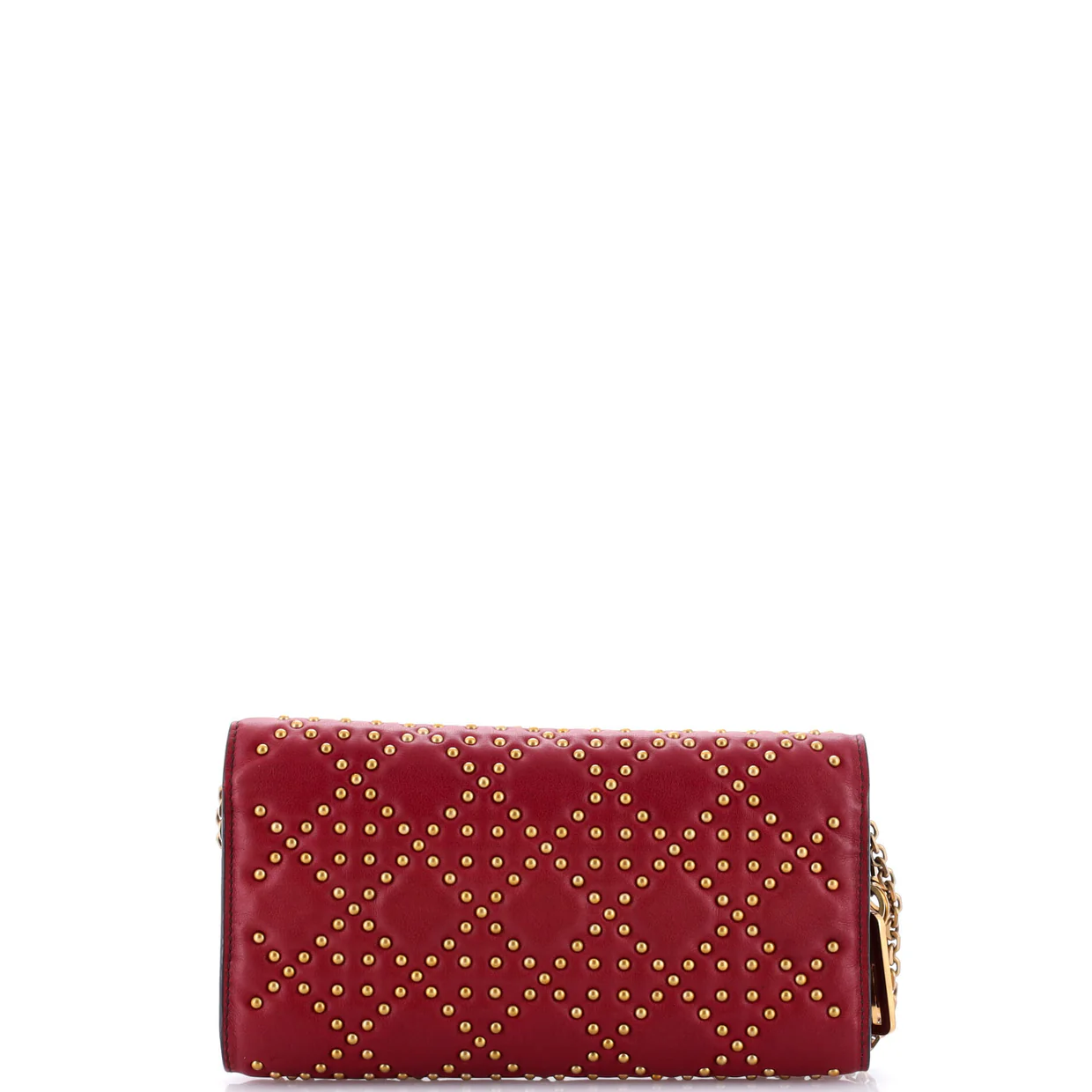 Lady Dior Croisiere Chain Wallet Cannage Studded Lambskin - Deep Luxury