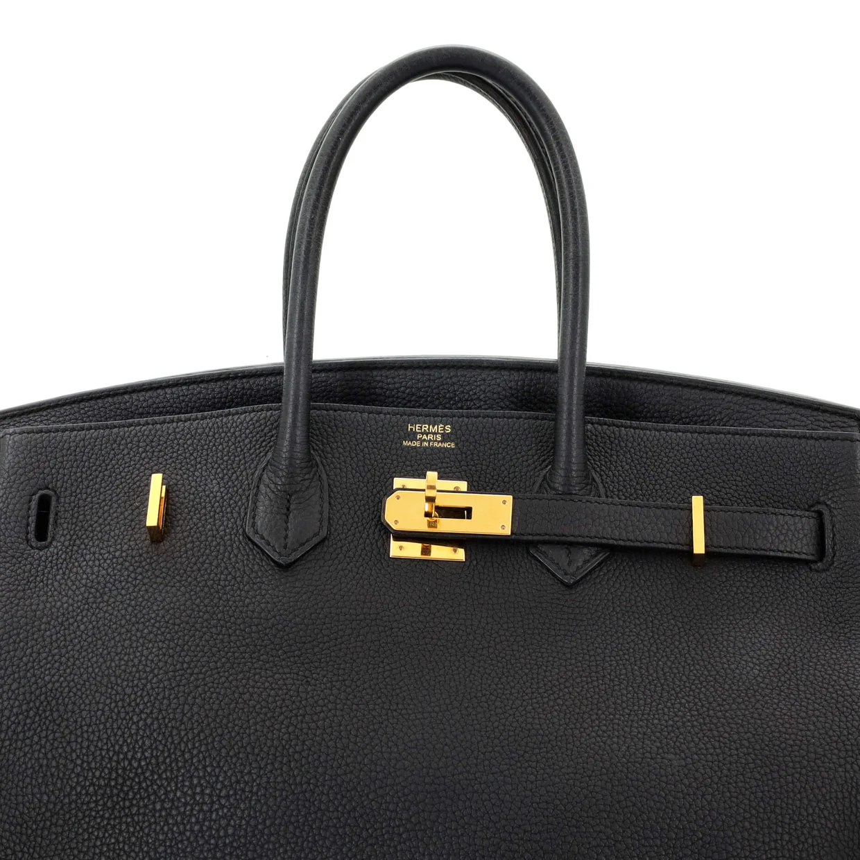 Birkin Handbag Noir Togo with Gold Hardware 35 - Deep Luxury