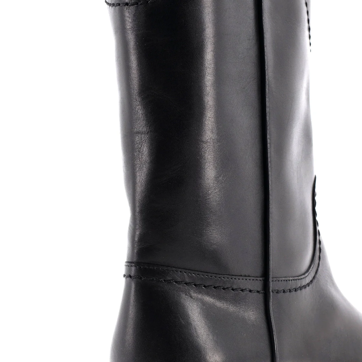 Women's CC Logo Moto Boots Leather - Deep Luxury