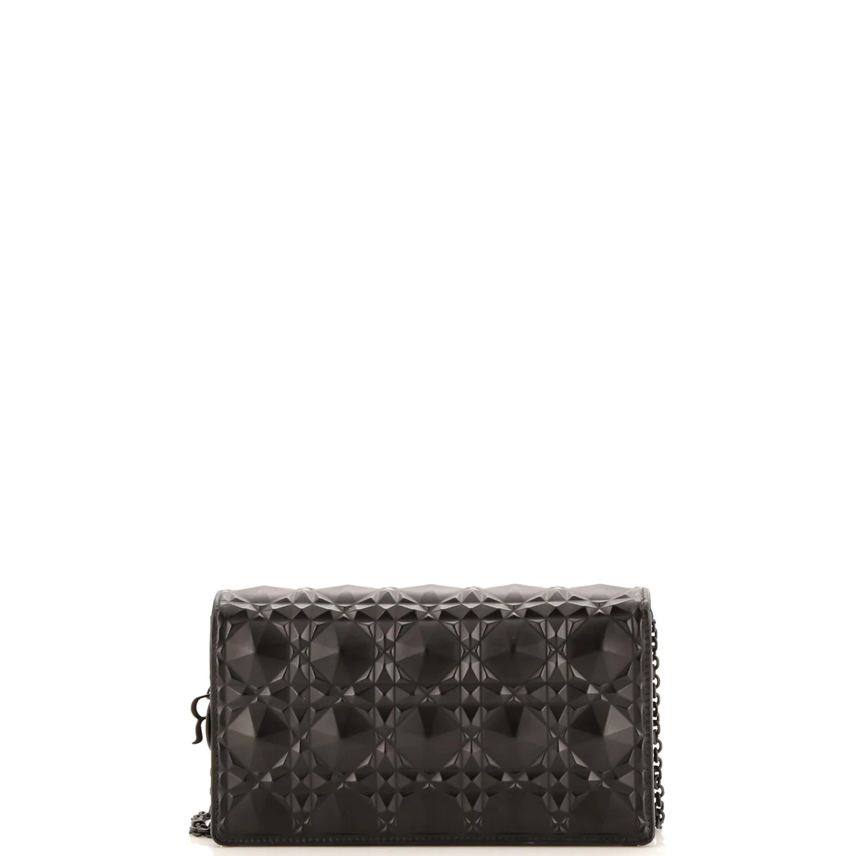 Lady Dior Wallet on Chain Pouch Diamond Motif Cannage Calfskin Long - Deep Luxury