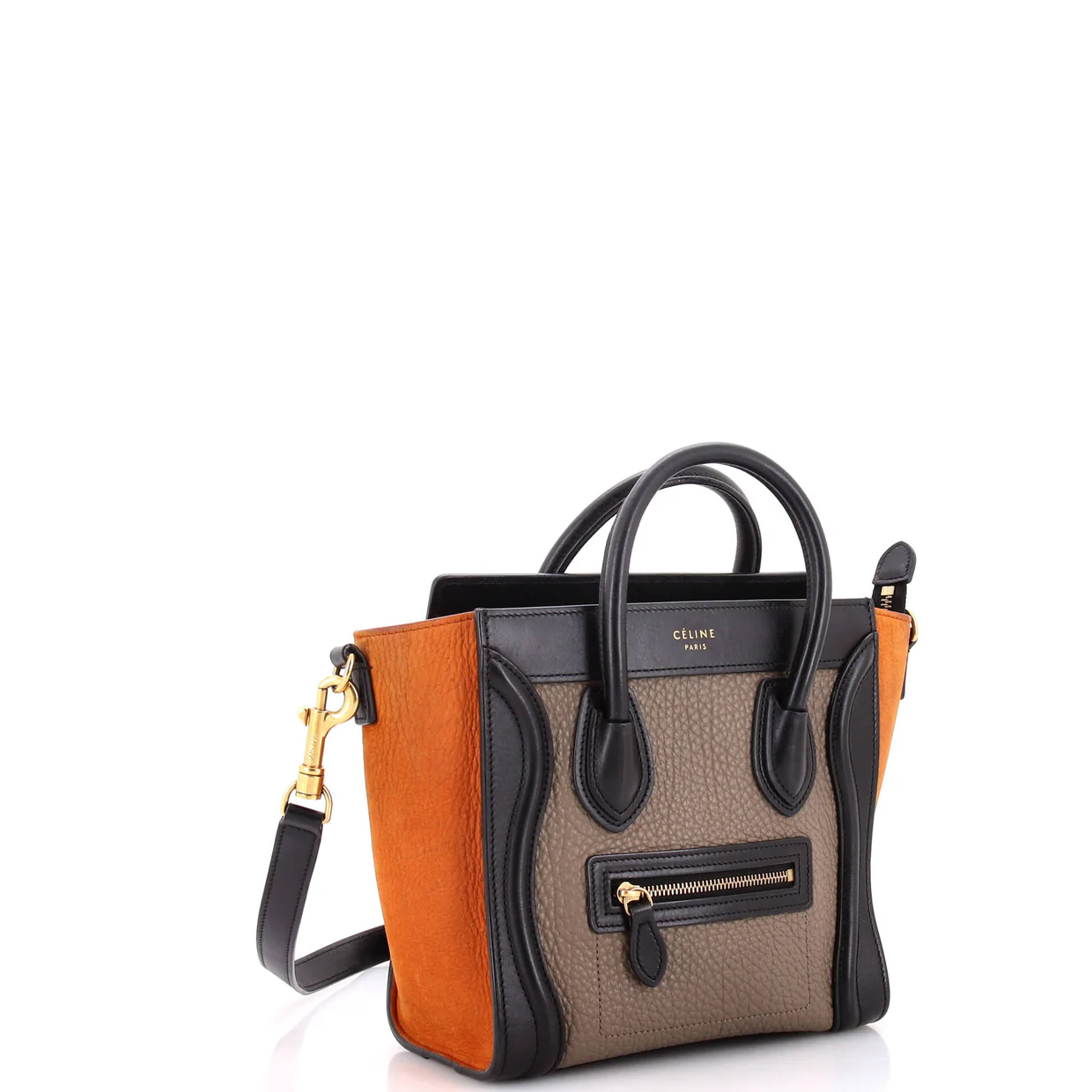 Tricolor Luggage Bag Leather Nano - Deep Luxury