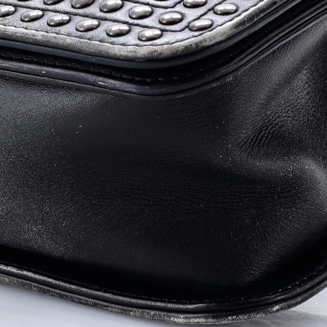 Paris-Dallas Boy Flap Bag Studded Quilted Distressed Calfskin Old Medium - Deep Luxury