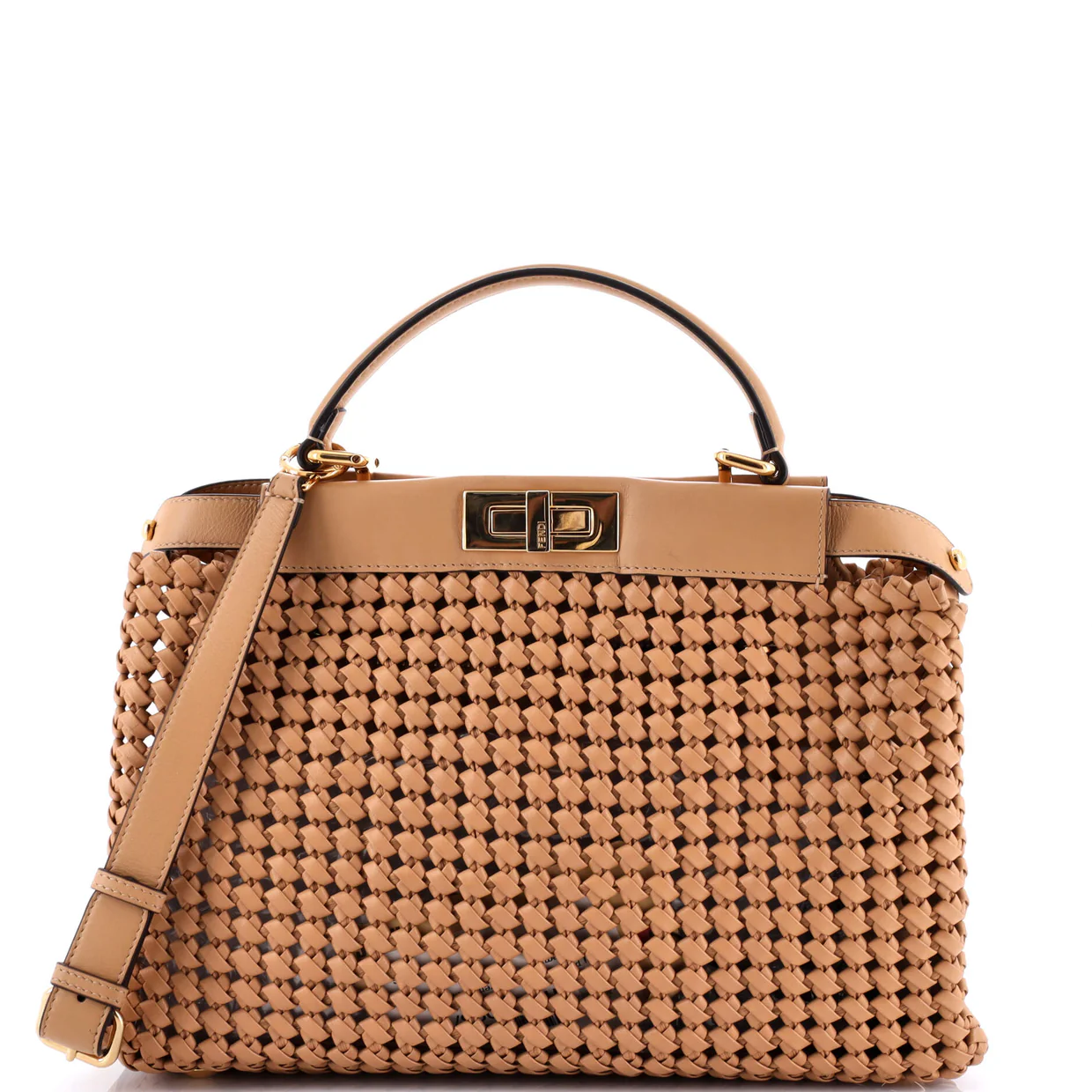 Peekaboo Bag Woven Nappa Leather Regular - Deep Luxury