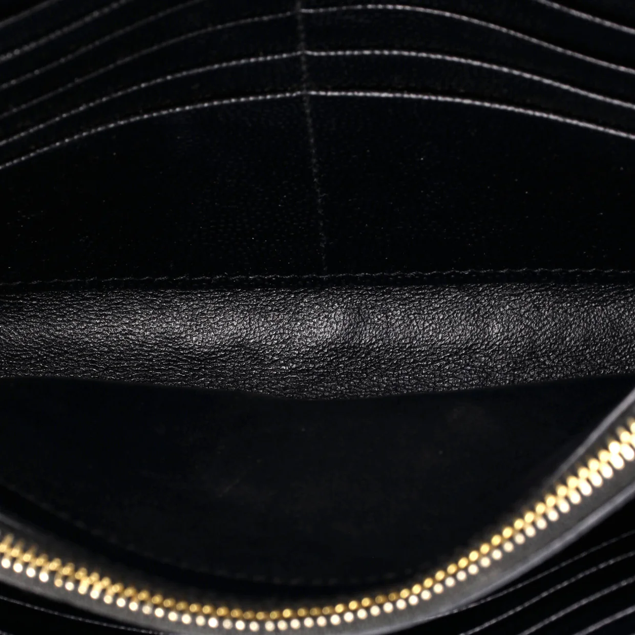 Classic Monogram Wallet on Chain Matelasse Chevron Leather Medium - Deep Luxury