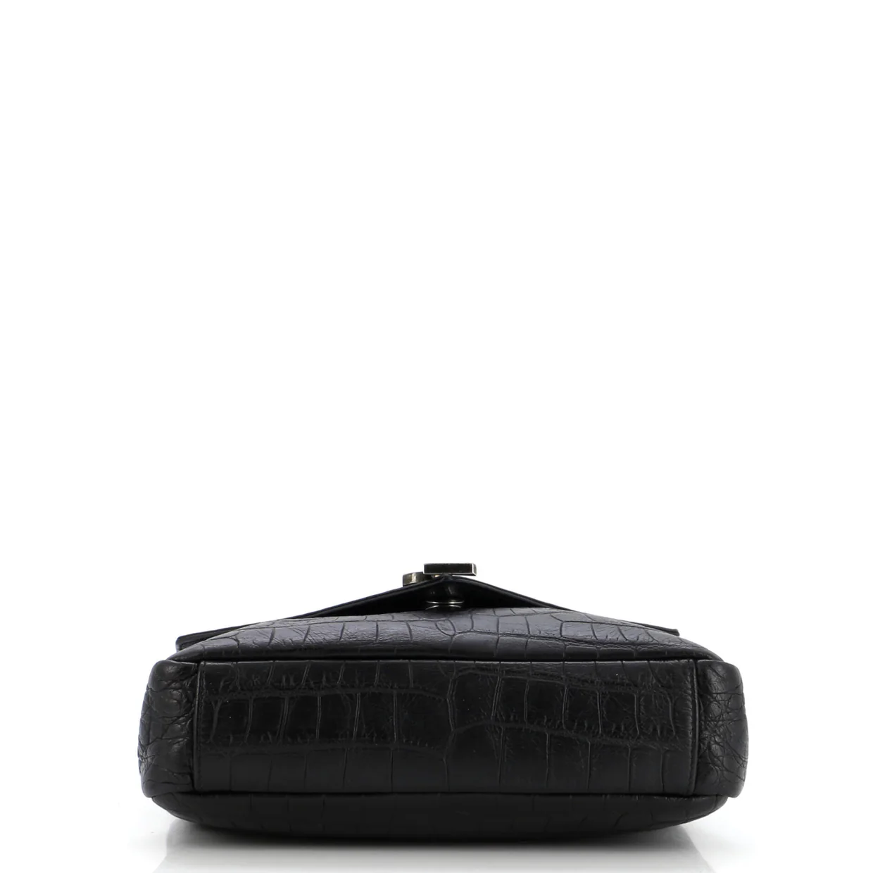 Classic Monogram College Bag Crocodile Embossed Leather Medium - Deep Luxury