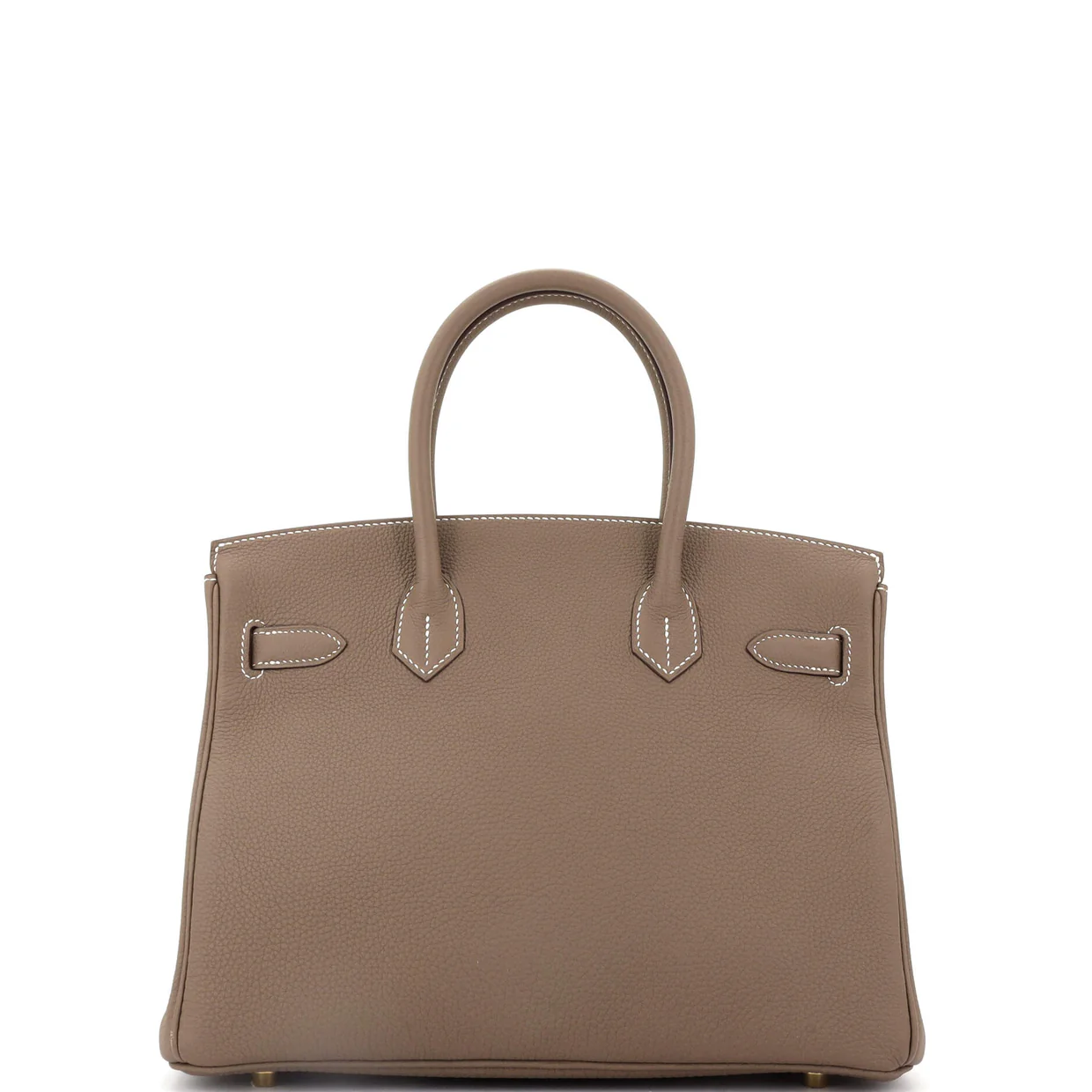 Birkin Handbag Grey Clemence with Gold Hardware 30 - Deep Luxury