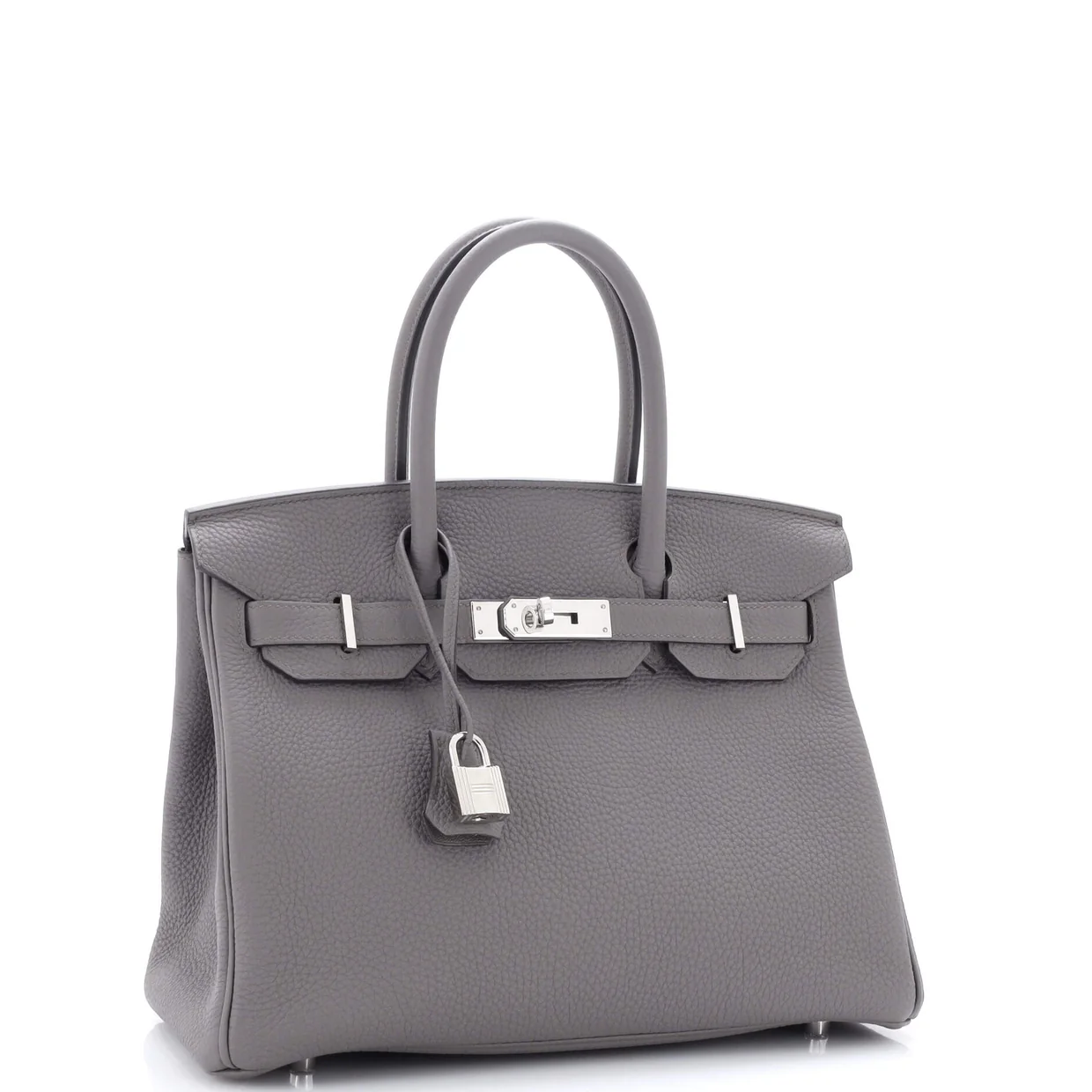 Birkin Handbag Grey Togo with Palladium Hardware 30 - Deep Luxury