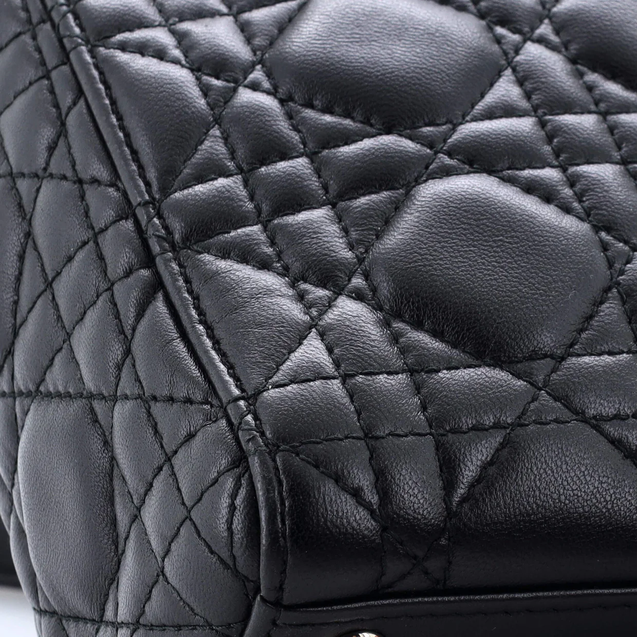 Lady Dior Bag Cannage Quilt Lambskin Mini - Deep Luxury