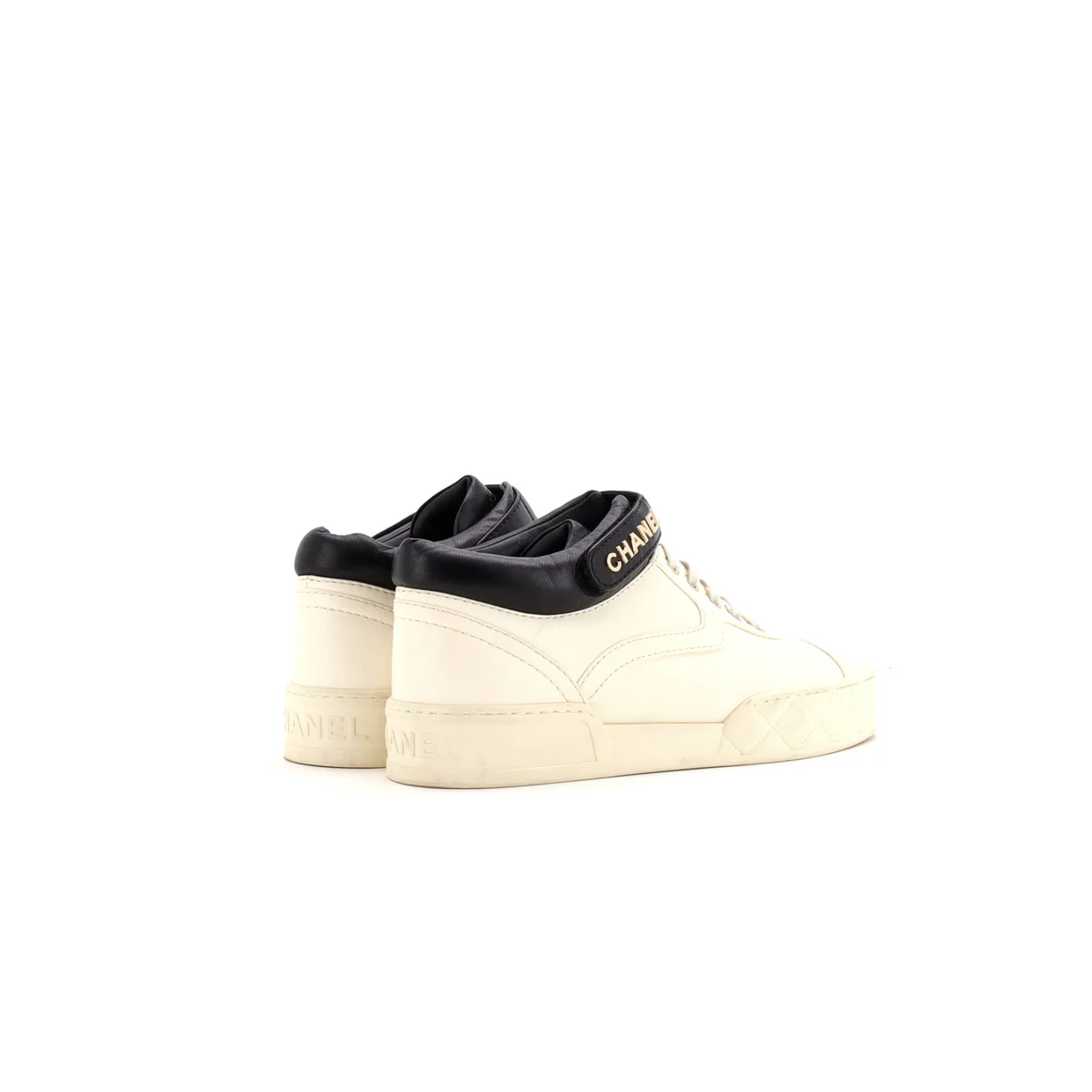 Women's Logo Strap Lace Up Sneakers Leather - Deep Luxury