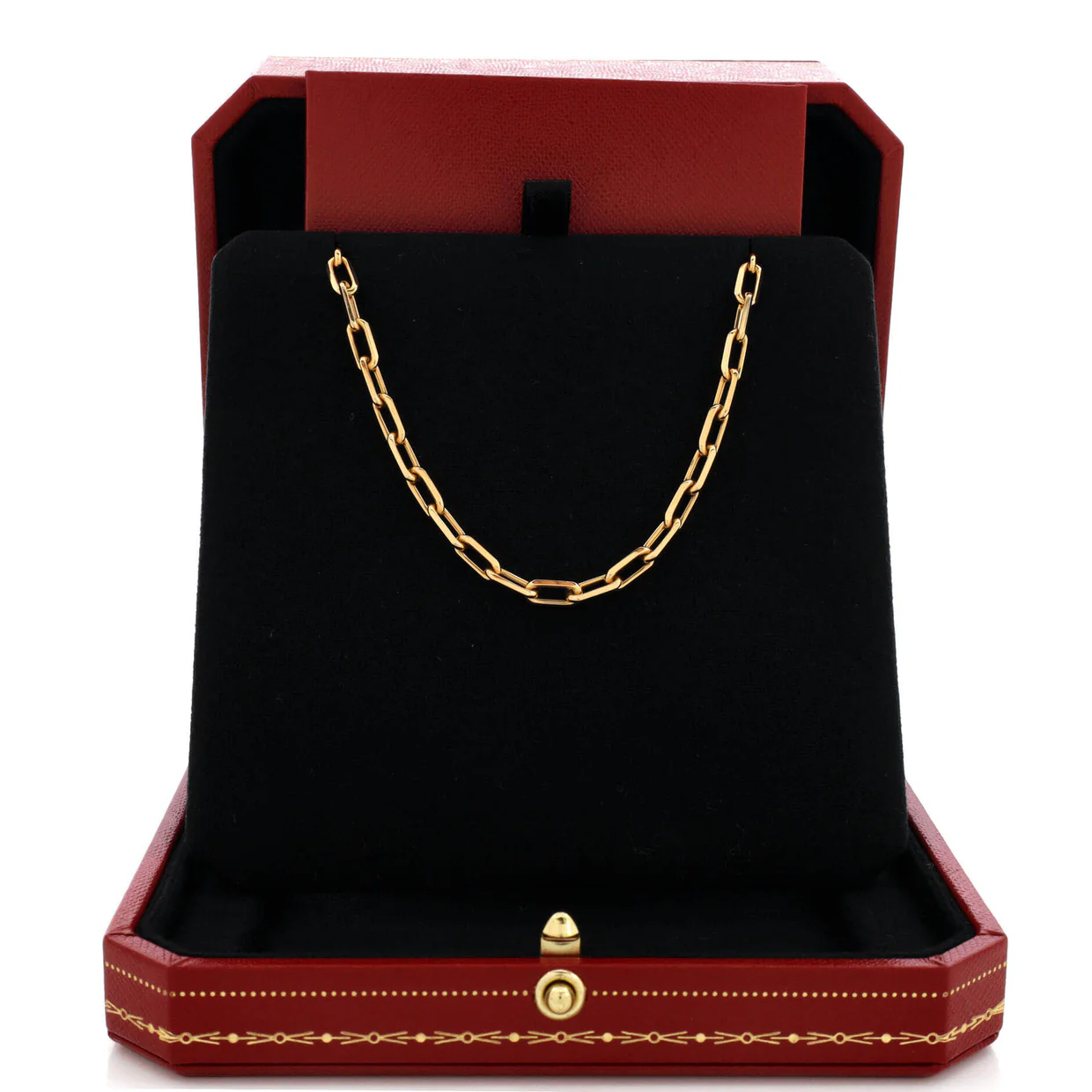 Santos de Cartier Chain Necklace 18K Yellow Gold Medium - Deep Luxury