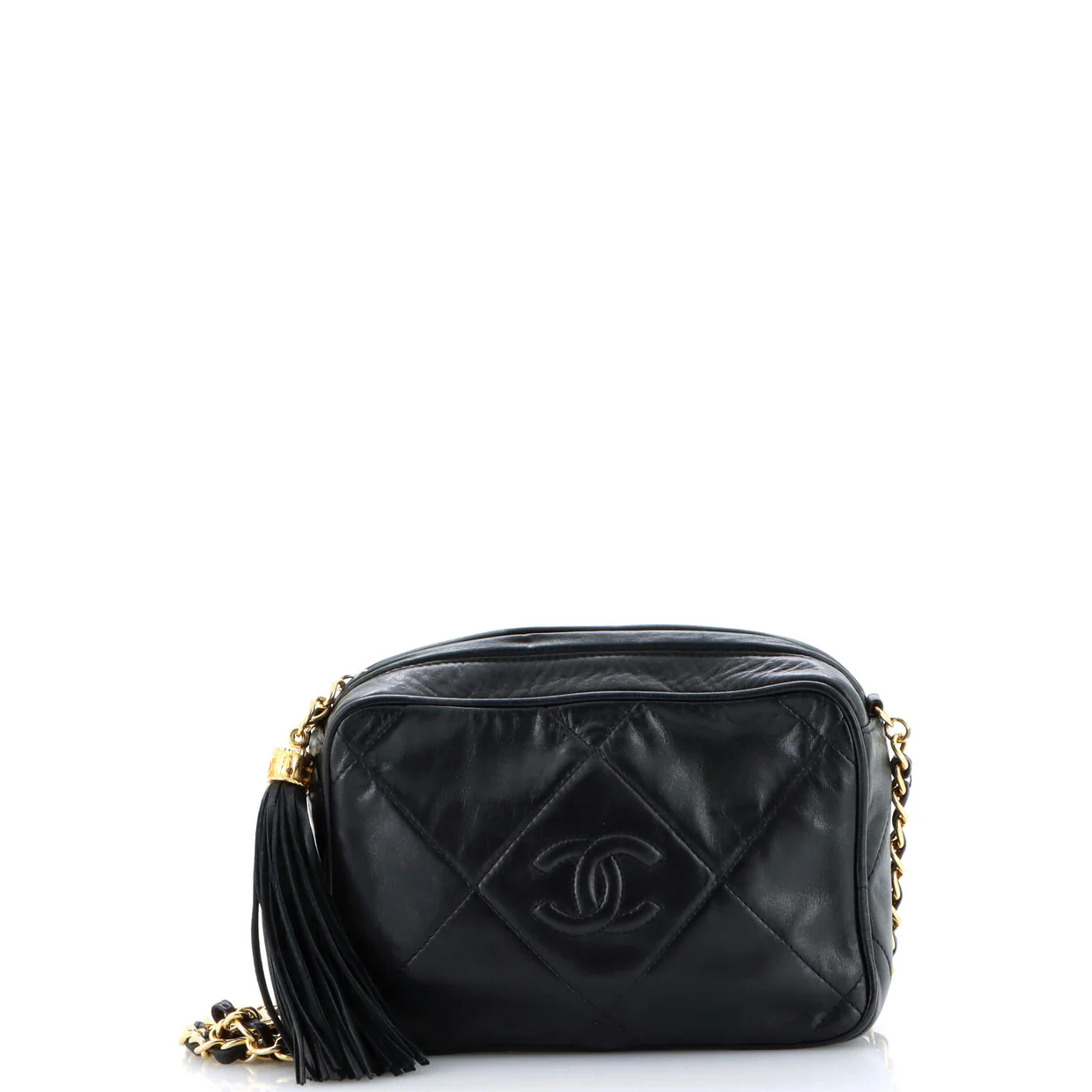 Vintage Diamond CC Camera Bag Quilted Leather Small - Deep Luxury