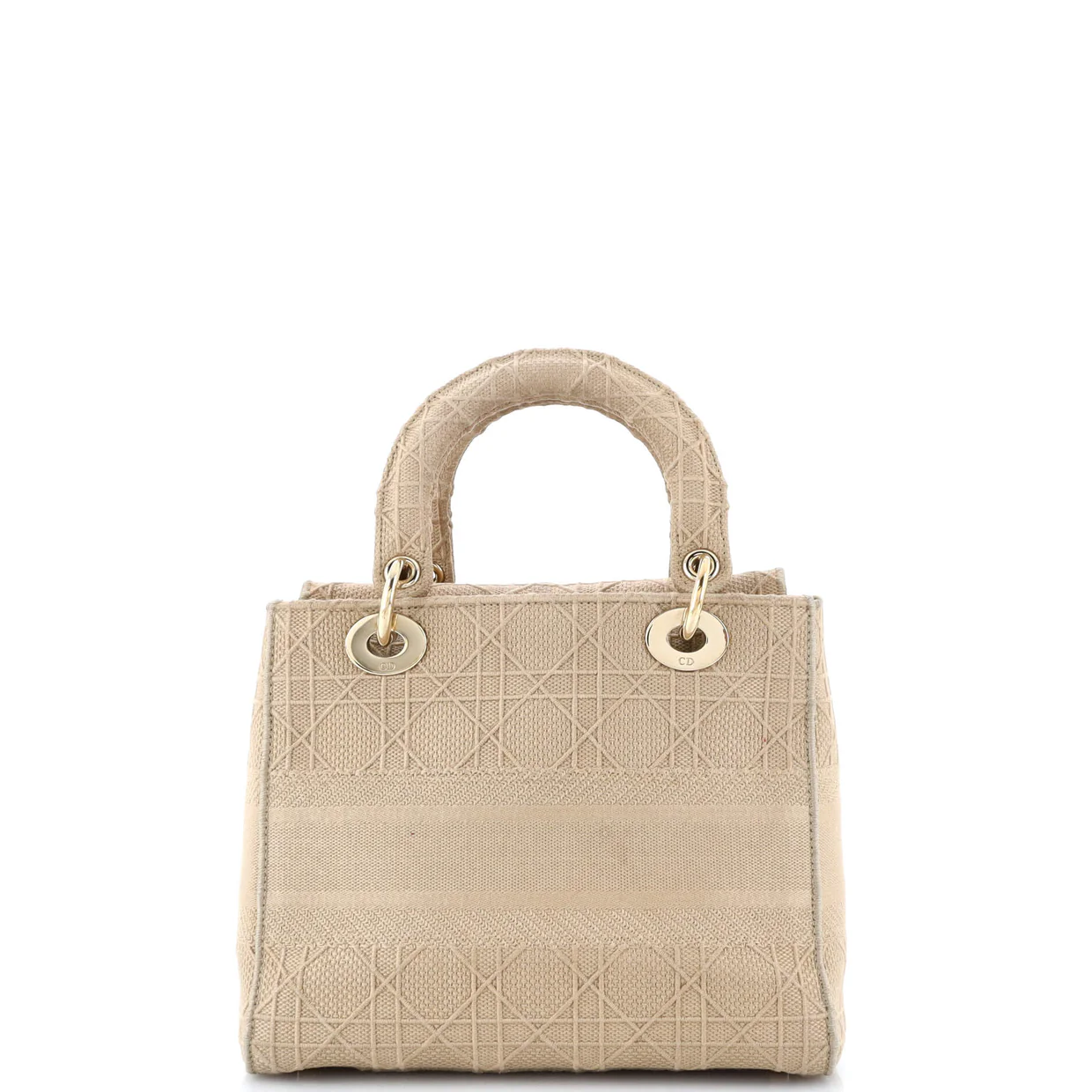 Lady D-Lite Bag Cannage Embroidered Canvas Medium - Deep Luxury
