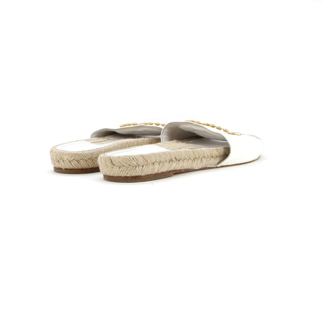Women's CC Espadrille Slide Sandals Embellished Leather - Deep Luxury