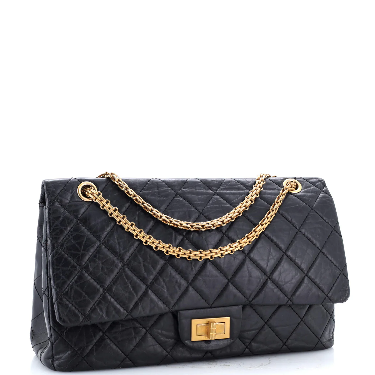 Reissue 2.55 Flap Bag Quilted Aged Calfskin 227 - Deep Luxury