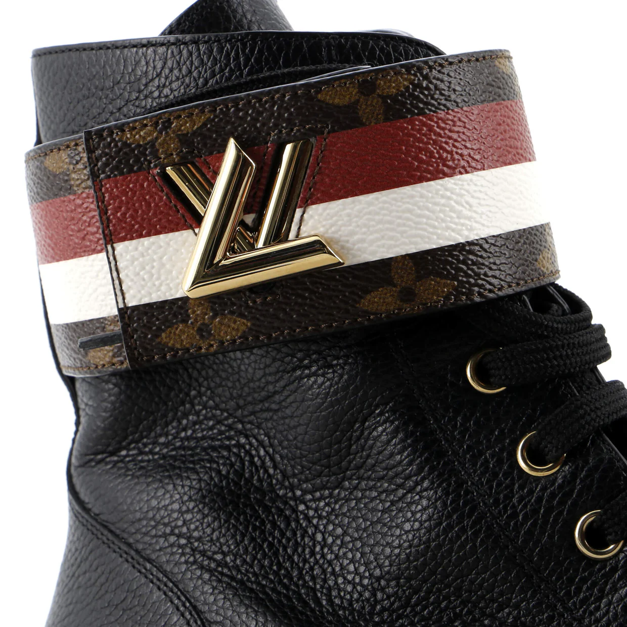 Women's Wonderland Flat Ranger Boots Monogram Canvas and Leather - Deep Luxury