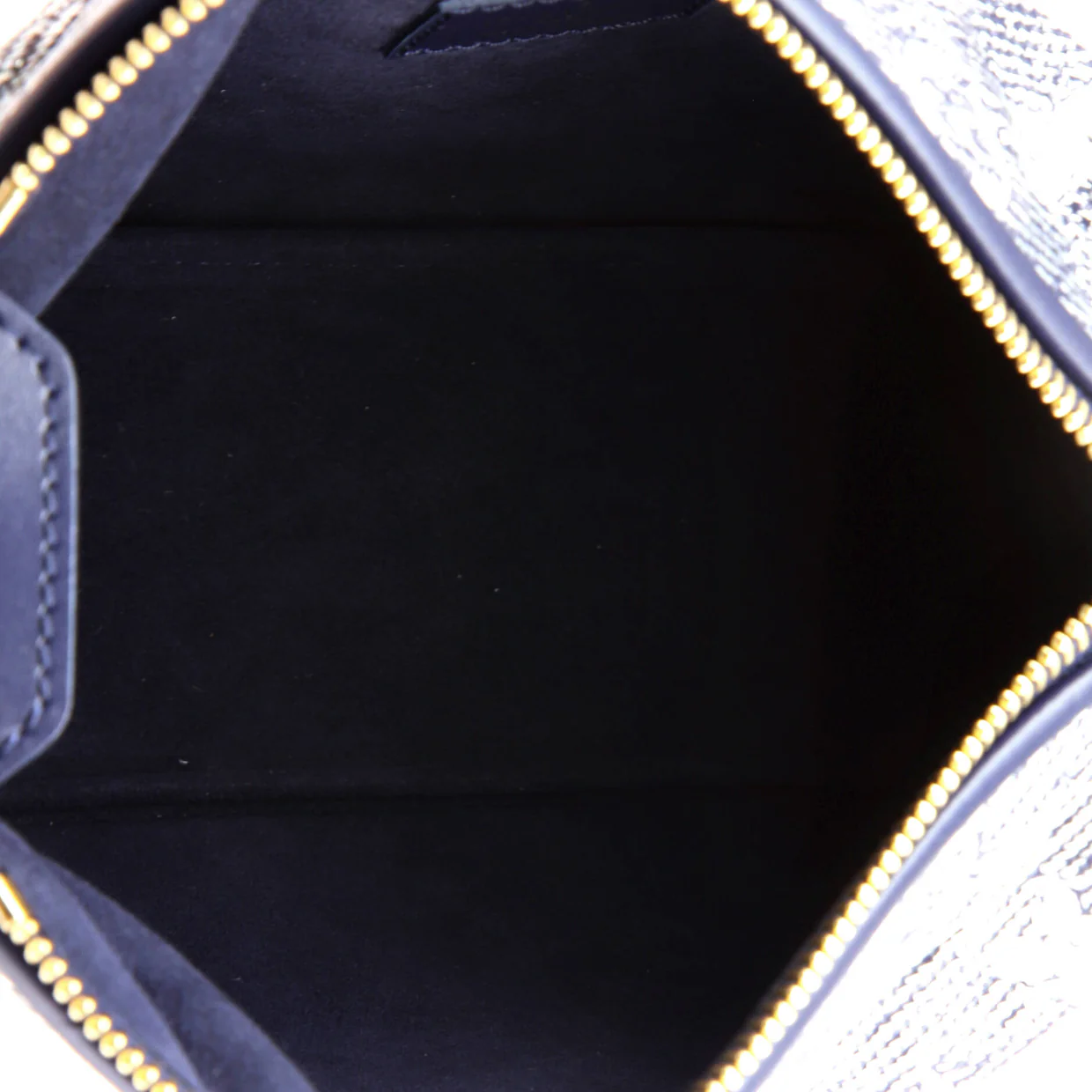 Side Trunk Handbag Monoglam Jacquard Canvas MM - Deep Luxury