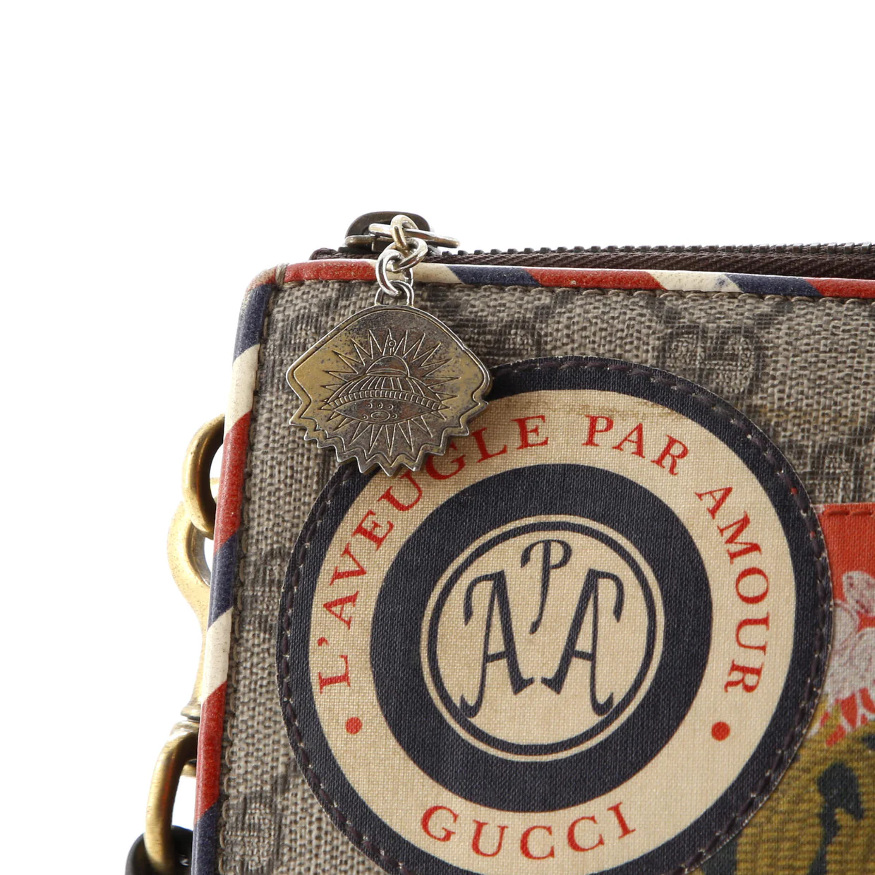 Courrier Pouch GG Coated Canvas with Applique - Deep Luxury