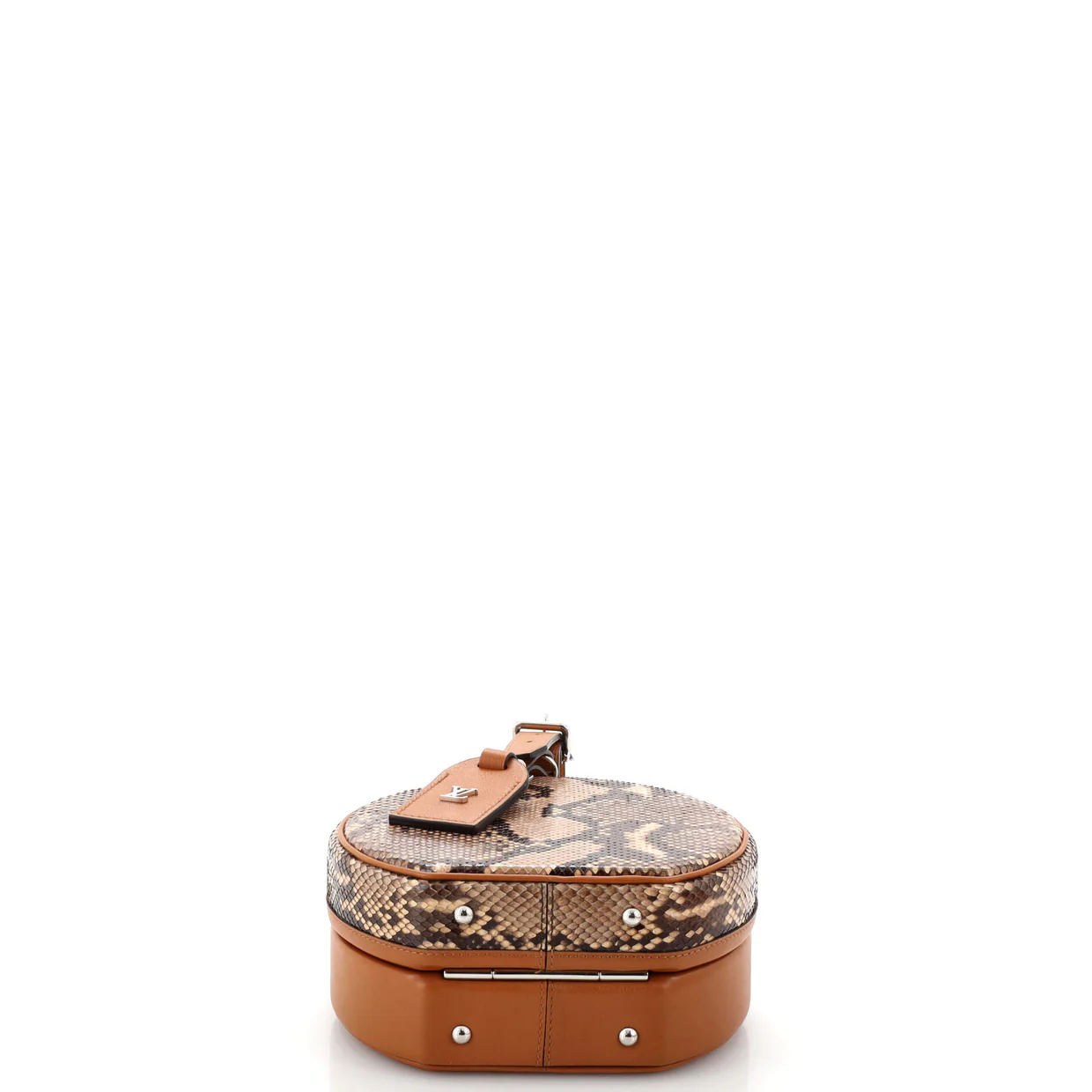 Petite Boite Chapeau Bag Leather and Python - Deep Luxury