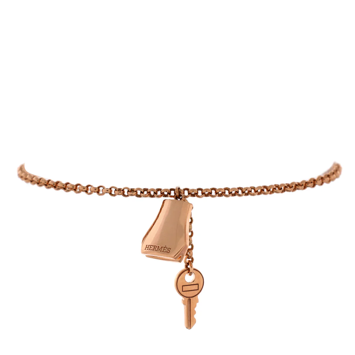 Kelly Clochette Chain Bracelet 18K Rose Gold Small - Deep Luxury