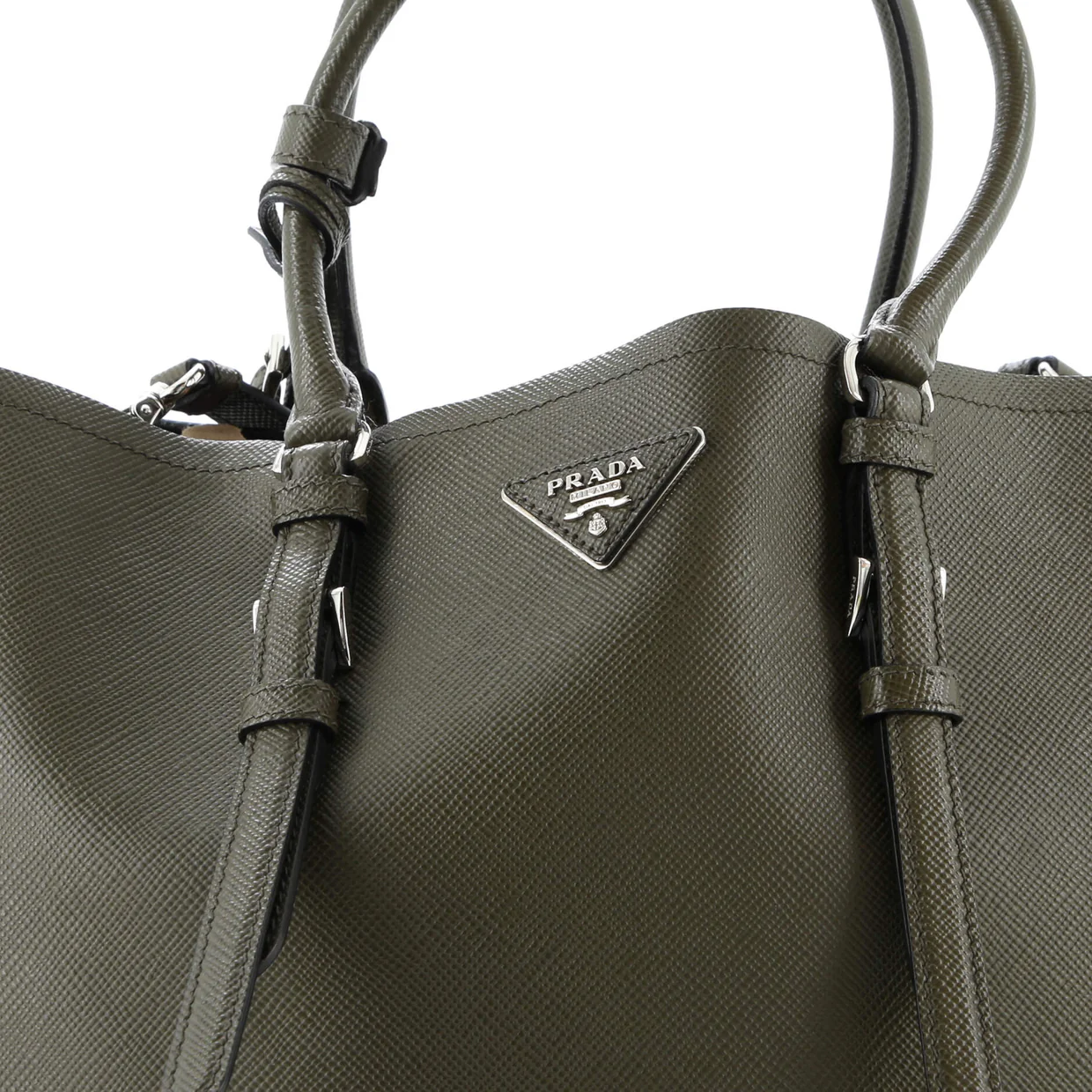 Cuir Double Tote Saffiano Leather Large - Deep Luxury