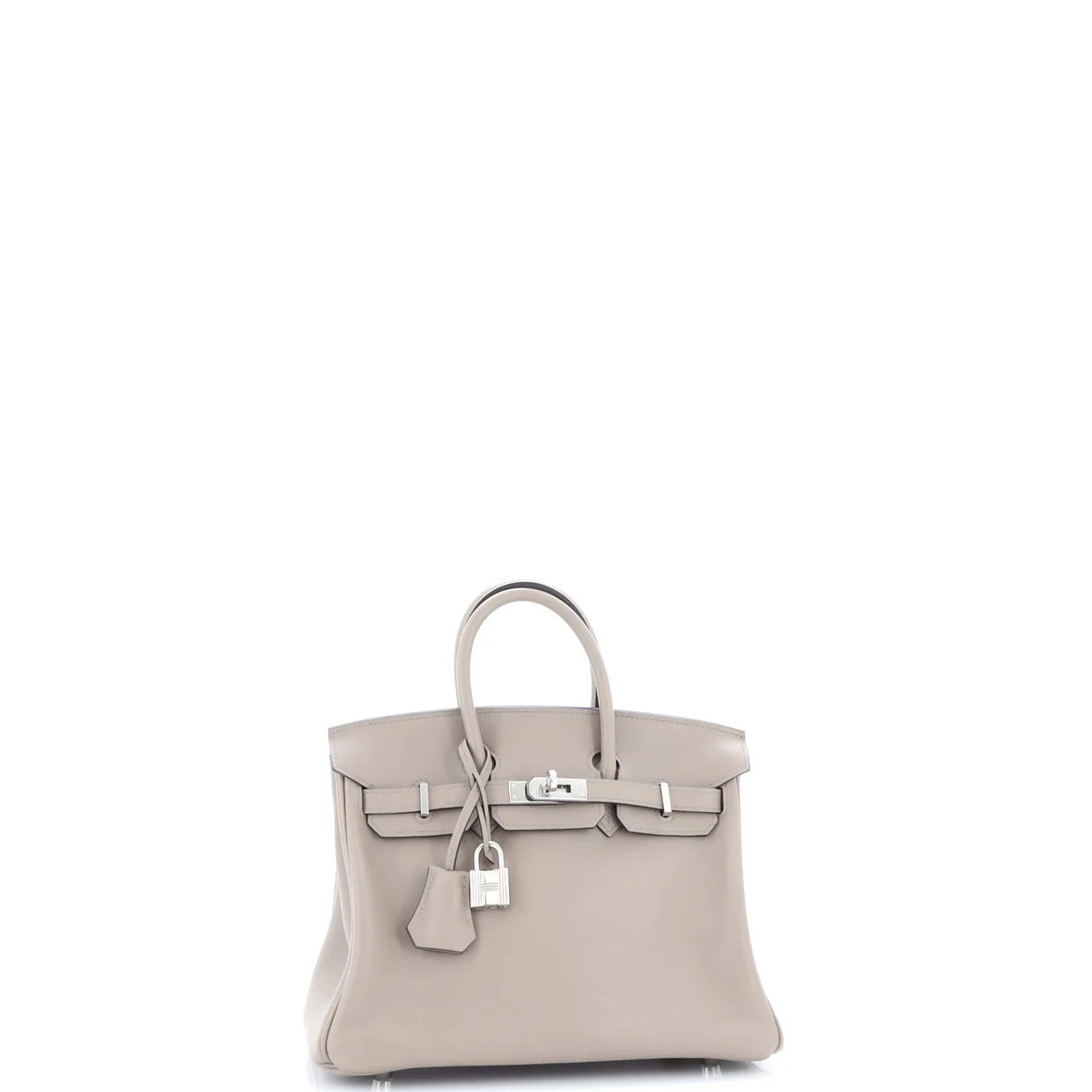 Birkin Handbag Grey Swift with Palladium Hardware 25 - Deep Luxury