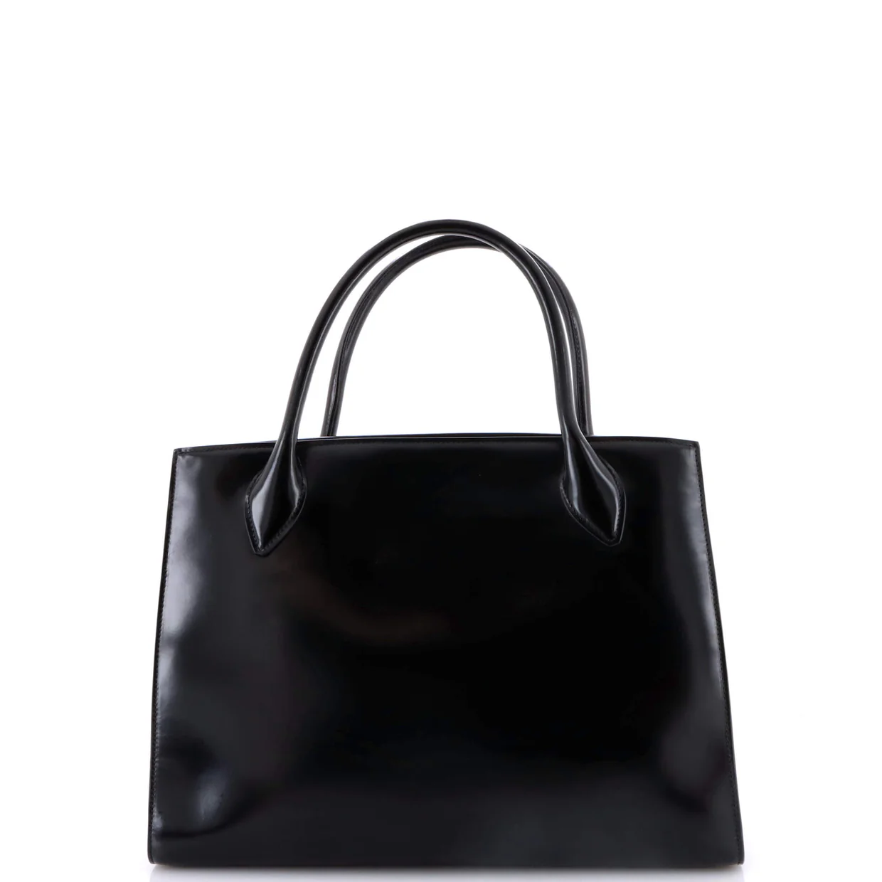 Monochrome Tote Leather Medium - Deep Luxury